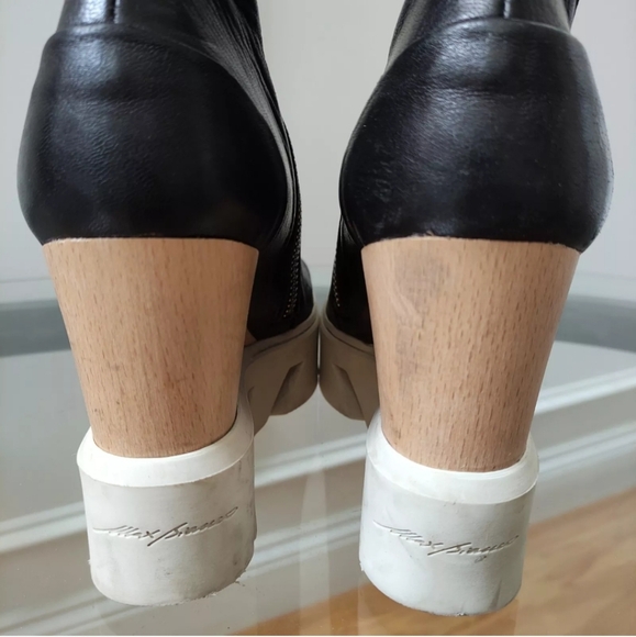 GABRIELLA MICHEL Open Toe Lug Soles Y2K chunky platform wedge Boot Black 39/8.5 - Picture 9 of 16